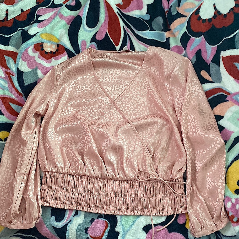 Pink leopard top